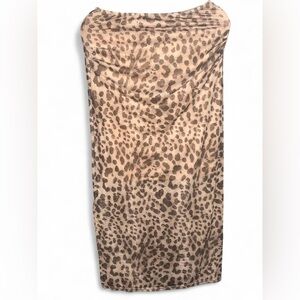 Leopard Print Tan Skirt
